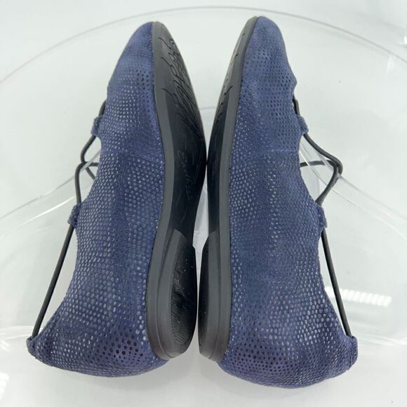 Earthies by Earth Women's Size 7 Essen Navy Blue Leather Flats Strappy Slip On - Picture 8 of 15